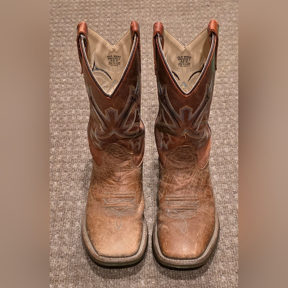 Old West Men's Brown Cowboy Boots